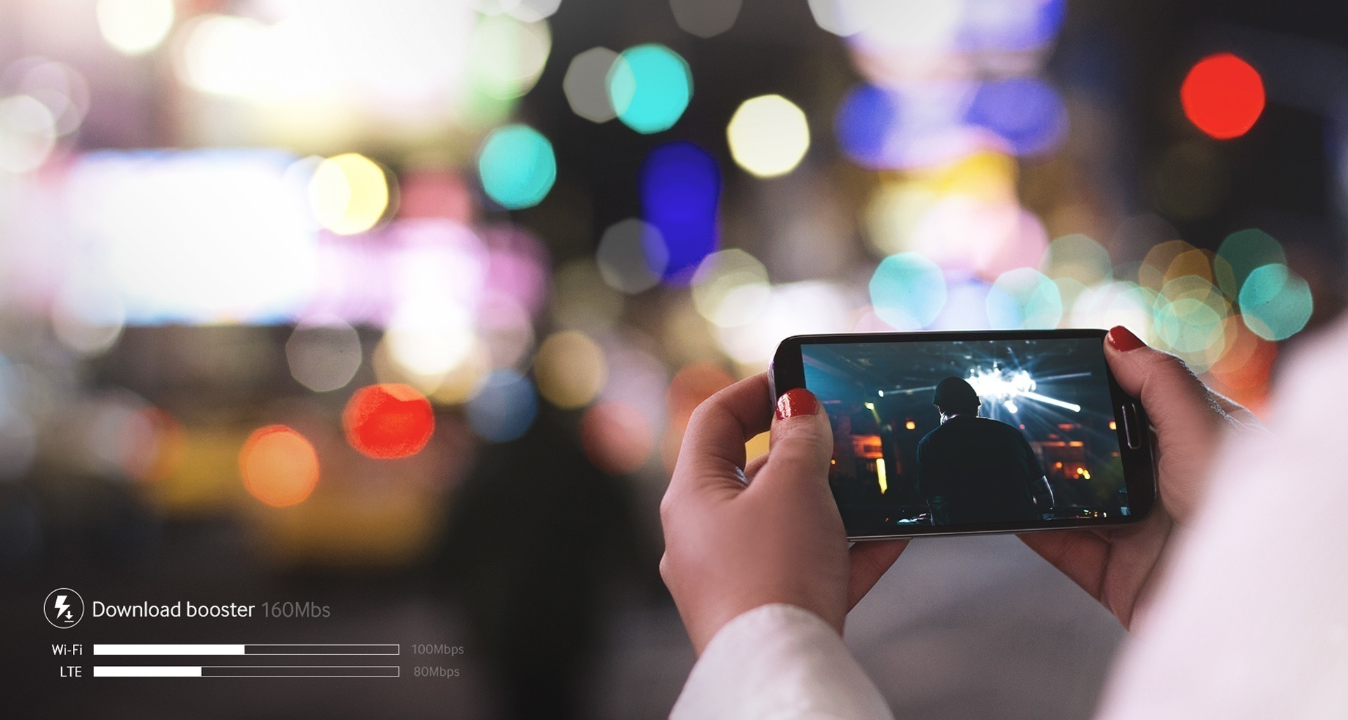 Điện thoại Samsung Galaxy S5 SM-G900H tạo kết nối nhanh nhất. Download Booster kết hợp kết nối Wifi & mạng LTE. Bây giờ bạn có thể tải 1 bộ phim HD chỉ với khoảng 1 phút